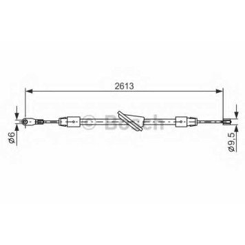 Трос стояночной тормозной системы BOSCH 1 987 477 701