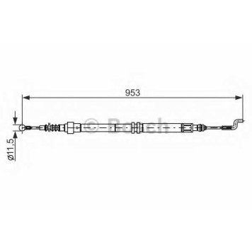 Трос стояночной тормозной системы BOSCH 1 987 477 707