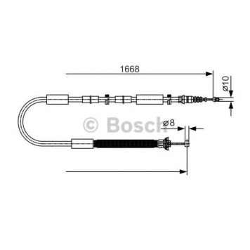 Трос стояночной тормозной системы BOSCH 1 987 477 911