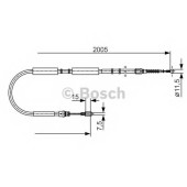 Трос стояночной тормозной системы BOSCH 1 987 477 923