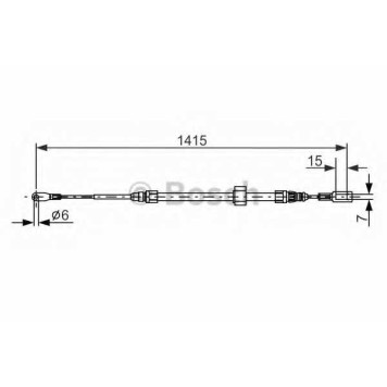 Трос стояночной тормозной системы BOSCH 1 987 477 856