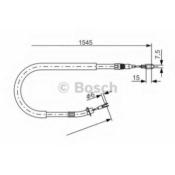 Трос стояночной тормозной системы BOSCH 1 987 477 857