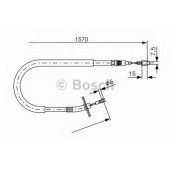Трос стояночной тормозной системы BOSCH 1 987 477 861