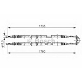 Трос стояночной тормозной системы BOSCH 1 987 477 934