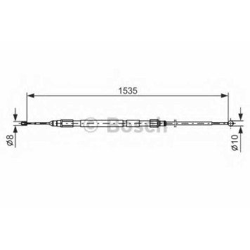 Трос стояночной тормозной системы BOSCH 1 987 477 950