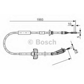 Трос стояночной тормозной системы BOSCH 1 987 477 819