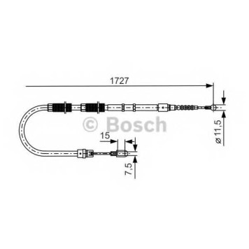 Трос стояночной тормозной системы BOSCH 1 987 477 259