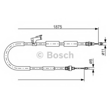 Трос стояночной тормозной системы BOSCH 1 987 482 057