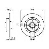Тормозной диск BOSCH 0 986 479 108