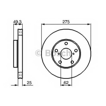Тормозной диск BOSCH 0 986 479 111