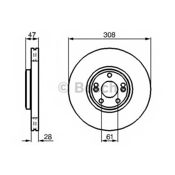 Тормозной диск BOSCH 0 986 479 199
