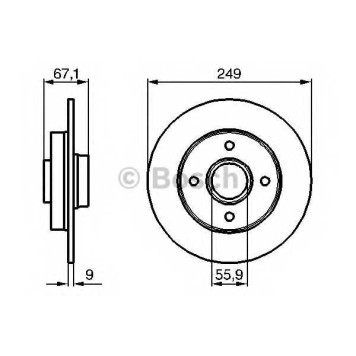 Тормозной диск BOSCH 0 986 479 219