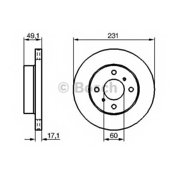 Тормозной диск BOSCH 0 986 479 241