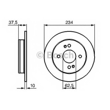 Тормозной диск BOSCH 0 986 479 256
