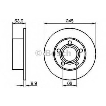 Тормозной диск BOSCH 0 986 478 132