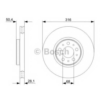 Тормозной диск BOSCH 0 986 479 322
