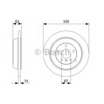 Тормозной диск BOSCH 0 986 479 330
