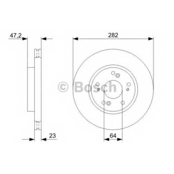 Тормозной диск BOSCH 0 986 479 364