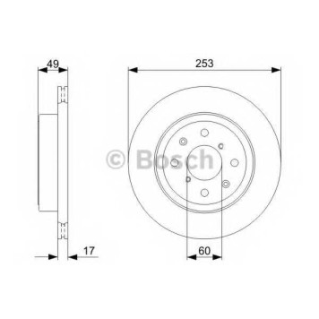 Тормозной диск BOSCH 0 986 479 370