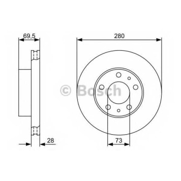 Тормозной диск BOSCH 0 986 479 313