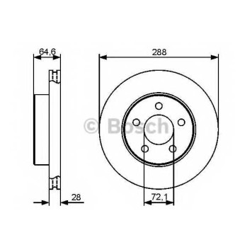 Тормозной диск BOSCH 0 986 479 461