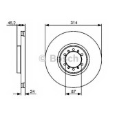 Тормозной диск BOSCH 0 986 479 469