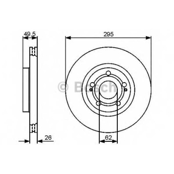 Тормозной диск BOSCH 0 986 479 454
