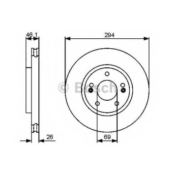 Тормозной диск BOSCH 0 986 479 434