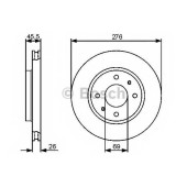 Тормозной диск BOSCH 0 986 479 471