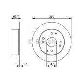 Тормозной диск BOSCH 0 986 479 504