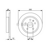 Тормозной диск BOSCH 0 986 479 513