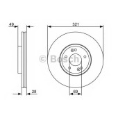 Тормозной диск BOSCH 0 986 479 536