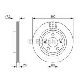 Тормозной диск BOSCH 0 986 479 537
