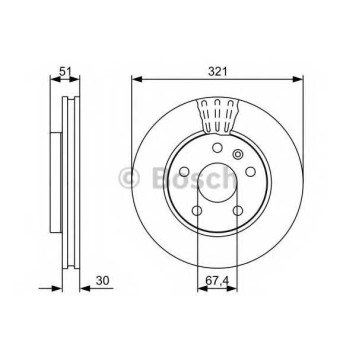 Тормозной диск BOSCH 0 986 479 544
