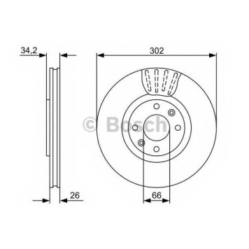 Тормозной диск BOSCH 0 986 479 548