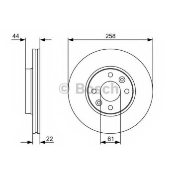 Тормозной диск BOSCH 0 986 479 556