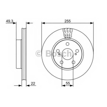 Тормозной диск BOSCH 0 986 479 564
