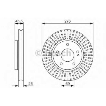 Тормозной диск BOSCH 0 986 479 604