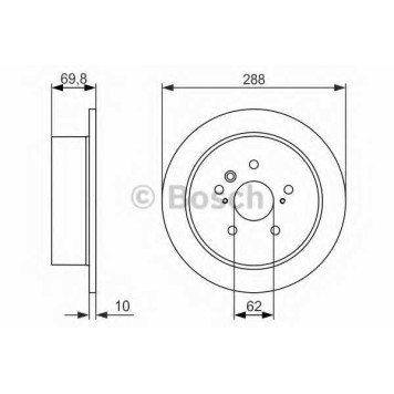 Тормозной диск BOSCH 0 986 479 614