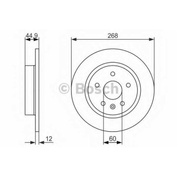 Тормозной диск BOSCH 0 986 479 645