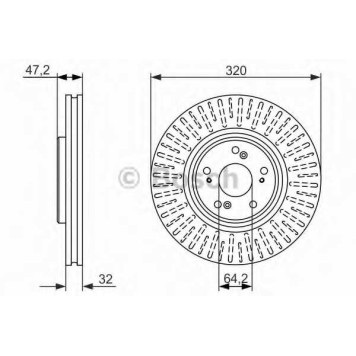 Тормозной диск BOSCH 0 986 479 741