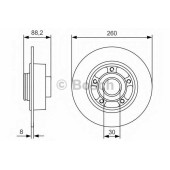 Тормозной диск BOSCH 0 986 479 761