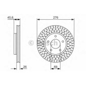 Тормозной диск BOSCH 0 986 479 783