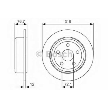 Тормозной диск BOSCH 0 986 479 R08