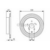 Тормозной диск BOSCH 0 986 479 T16