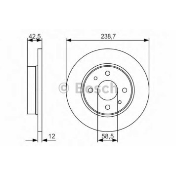 Тормозной диск BOSCH 0 986 479 R61