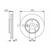 Тормозной диск BOSCH 0 986 479 S00