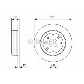 Тормозной диск BOSCH 0 986 479 A56
