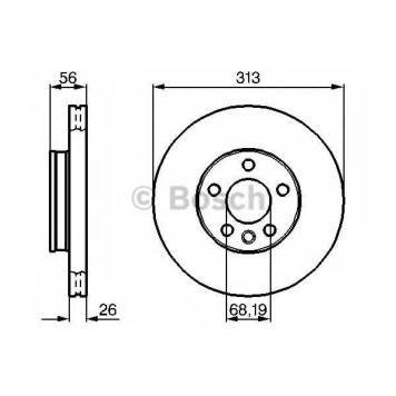Тормозной диск BOSCH 0 986 478 296