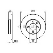 Тормозной диск BOSCH 0 986 478 011